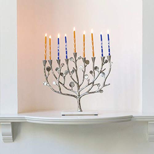 Hanukkah Candles by Safed Candles, Handcrafted in Israel, 4 Boxes of