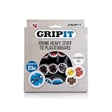GripIt Drywall Anchor Fixing Kit Holds Up To 250 Pounds or 113 Kilograms Of Weight. Perfect For Hanging Heavy Such as TVs, Boilers, Cabinets on Plasterboard Walls.. Removable and Reusable Screws (32 Fixings)