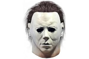 GTETKDE Halloween Michael Myers Mask 2024 Halloween Horror Cosplay Costume Scar Mask