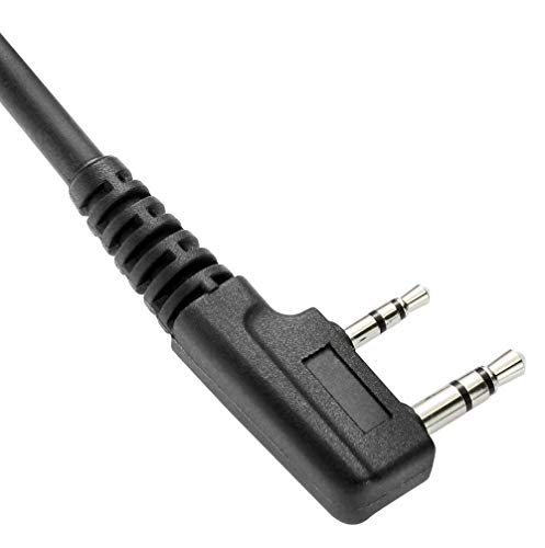 Heavy Speaker Mic with Reinforced Cable for Baofeng Radios BF-F8HP BF-F9 UV-82 UV-82HP UV-82C UV-5R UV-5R5 UV-5RA UV-5RE UV-5X3 V2+ and Arcshell TYT Wouxun Kenwood 2 Pin Radios, Shoulder Microphone