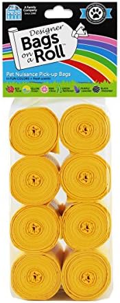 Doggie Walk Bags Large Dog Poop Bags on a Roll, Thick, Strong, Scented Dog Waste Bags Made in USA, 15 Doggy Bags per Roll, 120 Count, 6 x 3.25 x 15 Inches