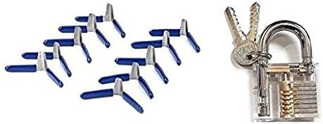 Teefy 10pcs Klom Padlock Shim Picks Locksmith Professional Practice Cutaway Padlock