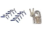 Teefy 10pcs Klom Padlock Shim Picks Locksmith Professional Practice Cutaway Padlock