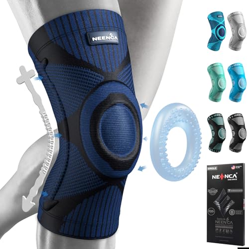 NEENCA Kniestütze, Komprimierte Kniebandage mit Patella Gel Pads & Feder Seitenstabilisatoren, Medizinischer Knieschützer für Laufen, Meniskusriss, Ar