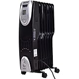 Costway Oil Filled Radiator Heater Portable Electric Whole Room Digital adjustable Thermostat w/ Time Control
