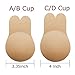 lttcbro Women's Breast Lifter Silicone Adhesive Bras Invisible Backless Nipplecovers C/D Cup Beige