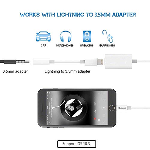 [Apple MFi Certified]iPhone Headphone Adapter,Charger and Headphones