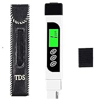 UPZHIJI TDS Meter, 3-in-1 TDS/EC/Temp Meter, Digital Water Quality Tester for Drinking Water Purity Test, Hydroponics, Swimming Pools, Aquariums, Measure 0-9999ppm