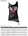 TrendiMax Women Gothic Skull Tank Tops Punk Rock T Shirt Lace Patchwork Floral Death Top Blouse