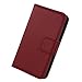 Gukas Design Genuine Leather Case for Huawei Ascend Mate 2 4G Wallet Premium Flip Protection Cover Skin Pouch with Card Slot (Dark Red)