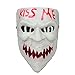 Gmasking 2020 PVC Halloween Election Horror New Year Kiss Me Cosplay Mask Costume Props (Red-Tooth)