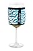 Joe Jacket Wine Glass Insulator, Neoprene Sleeve, Drink Holder - Turquoise Zebra (many colors avail.)