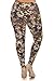 Leggings Depot Ultra Soft Women's Popular Best Printed Fashion Leggings Batch11 (Plus (Size 12-24), Beige Floral)