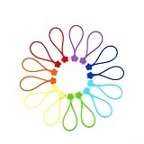 Fironst Strong Reusable Magnetic Cable Ties/Twist Ties for Bundling and Organizing,14 Pack Multi-Color Magnet Cord Winder for Cable Management, Hanging & Holding Stuff Silicone Cord Keeper