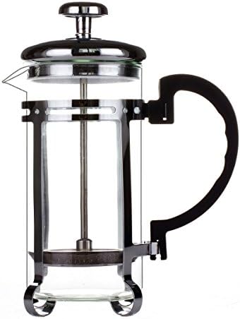 YINGMO French Press 350ml 12 oz 1 Mug Coffee, Espresso &amp; Tea Maker,Stainless Steel Plunger and Heat Resistant Tempered Glass - Sliver