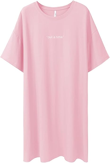 Amazon Rose Halcyon ルームワンピース Tシャツワンピース ワンピースパジャマ ロングtシャツ コットン かわいい ゆったり 短袖 夏春 ブルー ピンク ホワイト パジャマ ルームウェアセット 通販