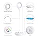 LED Desk Lamp, HIHIGOU Gooseneck Dimmable Eye Protection Desk Light 3.2W Touch Control 3 Adjustable Brightness Levels USB Rechargeable with Multi-Colored Changing Base, Reading Lamp for Kids, White
