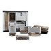 IMMANUEL 6-Piece MS Acrylic Two-Tone Brown White Bathroom Accessories Gift Set with Box, Toiletries Organizer, Modern Home Decoration, Tumbler, Soap Dispenser, Toothbrush Holder, Soap Dish Included