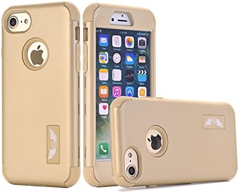 iPhone 8 Case, iPhone 7 Case, Fisel Wing Design Three Layer Soft Silicone &amp; Hard Back High Impact Hybrid Drop Proof Armor Defensive Full Body Protective Case for iPhone 8 (2017)/ iPhone 7 (2016)