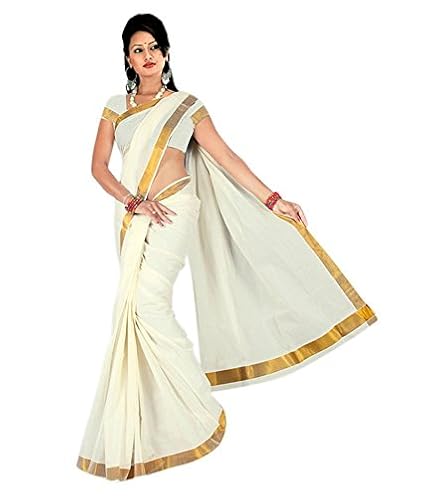 Kunal Kerala Kasavu Cotton Saree