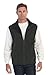 Gioberti Men's Full Zipper Polar Fleece Vest, Olive, X-Large