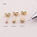 Surker 4pcs Titanium Steel Ear Studs Earrings Piercing Jewelry (3mm)