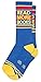 Gumball Poodle READ MORE BOOKS Socks Make A Statement, Unisex Gym Sock: Blue, Red and Yellow