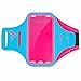 F-color Phone Armbands for Cellphones Armband for Phone iPhone 6S 6 Plus (Not for iPhone 7 7 Plus),Phones with screen up to 5.5 inches, Running Band with Earbuds Slots Key and Card Holder,Blue + Pink