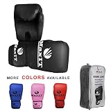 MaxIT Pro Style Boxing Gloves | Padded Odor-Free PU Leather for Men or Women | Hand Glove Set for MMA, Muay Thai, Sparring, Boxing, Kickboxing, Punching Bag, Training, Fighting Sports