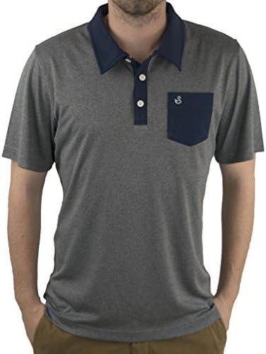 Swannies Men's Pocket Polo L Charcoal/Navy
