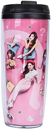 SuieZ BTS Bangtan Boys Twice Gradient Frosted Glass Cups Portable Travel Mug Coffee Mug Water Bottle Lemon Cup Creative Gift twice-12oz-2
