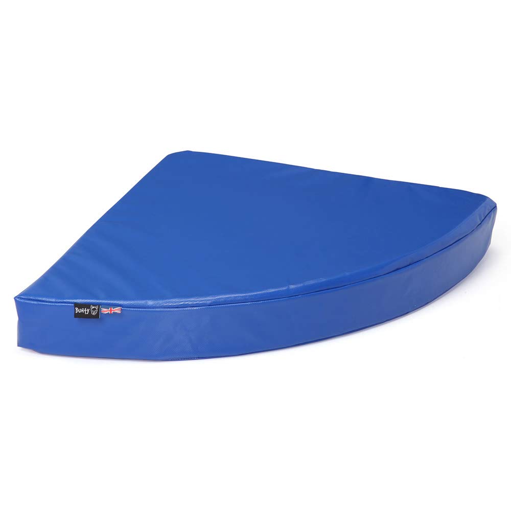 Bunty Outback Vinyl PVC Heavy Duty Pet Dog Corner Bed Mattress Mat Cushion Tough Waterproof - Blue - X-Large