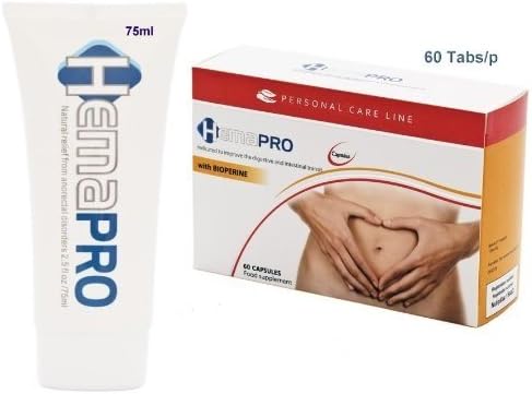 Hemapro Complete Pack with Cream and Pills for Hemorrhoids Treatment and Hemorrhoids Prevention
