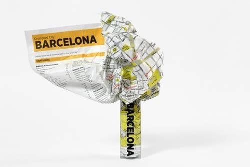 Barcelona - Crumpled City Map - Palomar (Crumpled City Maps)