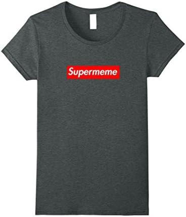 Womens Supermeme - Funny Parody T-Shirt XL Dark Heather