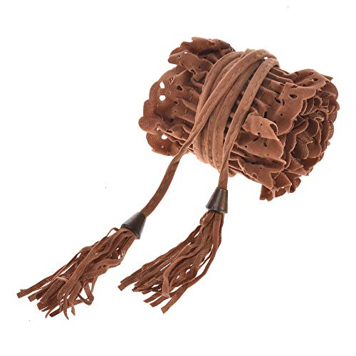 Belts for Women, 2pcs Fashion Women Ladies Soft Lace Boho Style European Belt with Wrap Belt for Dress Black Brown