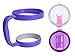 YOLOPLUS 1Handle and 2Spill Proof & Splash Resistant Lid for YETI ,30OZ Rambler Tumbler (Deep Purple set)