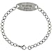 Surgical Steel Medical Alert Bracelet for Type 1 Diabetic ID 9/16 inch Wide, 9 inch Long