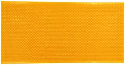 TIPU Plastic Beeswax Foundation, Sheet Plastic Foundation, Beekeeping Equipment Supplies, 50-Pack Waxed Rite-Cell Foundation, 8-1/2-Inch, Light Shades Of Yellow