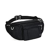 NZII Sports Fanny Pack for Men Women, Outdoor Waist Pack Bag with 6 Zipper Pockets, Super Capacity Bum Bag with Adjustable Belt for Traveling Hiking Cycling Workout Casual