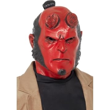 Halloween Zubehör Hellboy Maske zum Teufel Dämon Kostüm