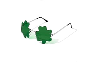 Big Mo's Toys St. Patrick’s Day Shamrock Sunglasses Irish Leaves Green Leprechaun Costume Glasses, 1 Pair