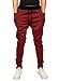 HEMOON Men's Jogging Pants Tracksuit Training Running Trousers Wine M
