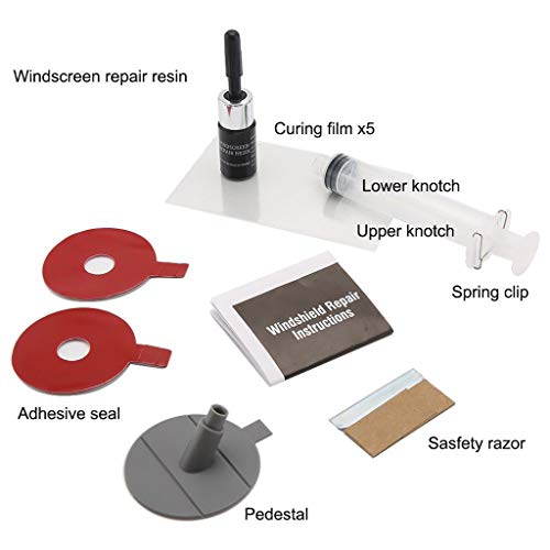 Auto Glass Repair Tool,SuperUS Auto Glass Repair Kit Windshield for Chip & Crack Repair Tools Utile Power (1 Set, Multicolor)