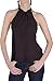 Humble Chic Women's Tie Neck Sleeveless Blouse - Black MED Chiffon Pussy Bow Semi-Sheer Tank Top, Black