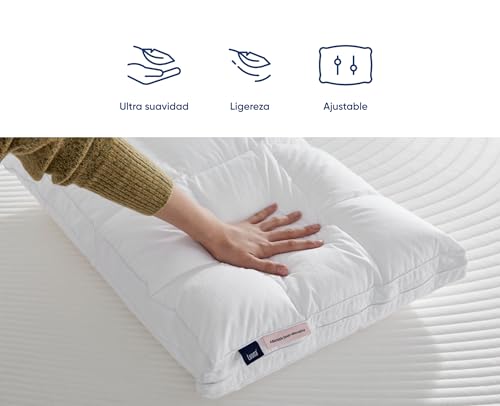 Travesseiro Luuna Down Alternative, Ultra Soft Cruelty Free, Altura Ajustável 2 Inserções, Capa 30% Algodão OEKO-TEX, 30 Noites de Teste.