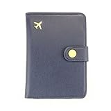 Tonsee Travel Organizer Passport Holder Protector Cover Card Wallet Case (Dark Blue)