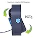 LoiStu USB Desk Fan, 4 Inch Portable Ultra-Quiet Mini Fan, 360° Up and Down, Three-Speed Wind, Suitable for Office, Family (Blue)