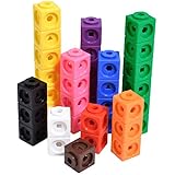 Edx Education Math Cubes - Set of 100 - Linking Cubes For Early Math - Connecting Manipulative For Preschoolers Aged 3+ and Elementary Aged Kids