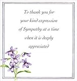 Floral thank you sympathy cards - pack of 10